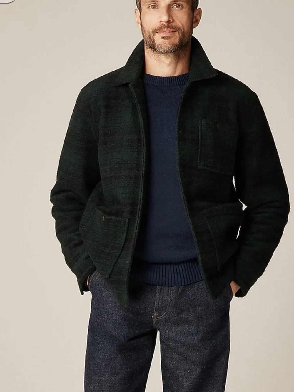 J crew Wool-blend sherpa fleece coverall jacket